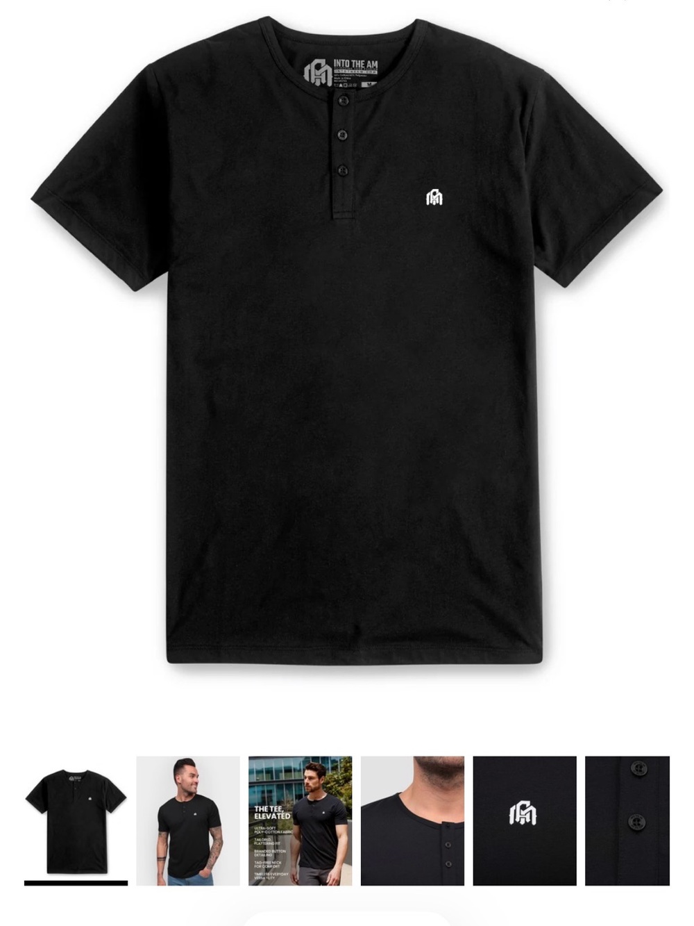 NWT Men’s Navy Medium Henley Tee